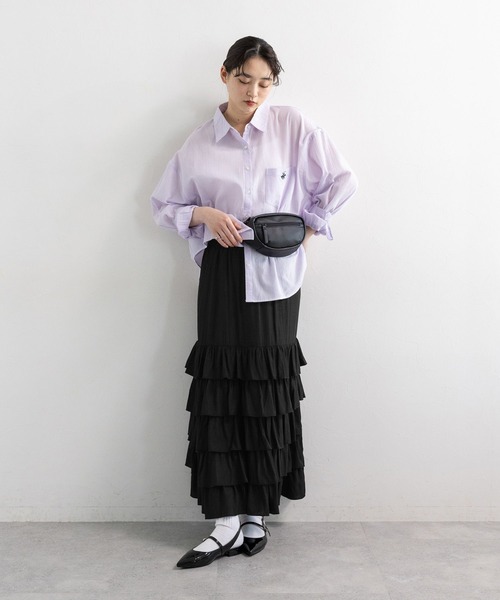 BEVERLY HILLS POLO CLUB（ビバリーヒルズポロクラブ）の「BEVERLY HILLS POLO CLUB/楊柳シアールーズシャツ（シャツ/ブラウス・レディース・ラベンダー/ピンク/グリーン/ホワイト・SMALL/MEDIUM）」の12枚目の写真