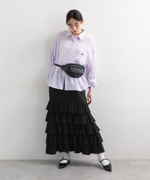 BEVERLY HILLS POLO CLUB（ビバリーヒルズポロクラブ）の「BEVERLY HILLS POLO CLUB/楊柳シアールーズシャツ（シャツ/ブラウス・レディース・ラベンダー/ピンク/グリーン/ホワイト・SMALL/MEDIUM）」の13枚目の写真