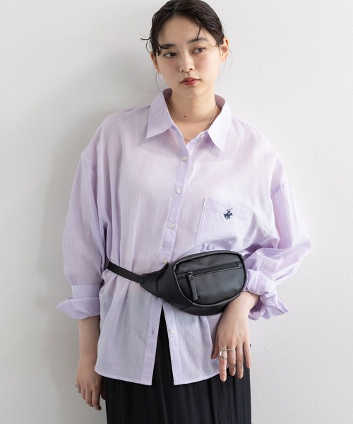 BEVERLY HILLS POLO CLUB（ビバリーヒルズポロクラブ）の「BEVERLY HILLS POLO CLUB/楊柳シアールーズシャツ（シャツ/ブラウス・レディース・ラベンダー/ピンク/グリーン/ホワイト・SMALL/MEDIUM）」の14枚目の写真