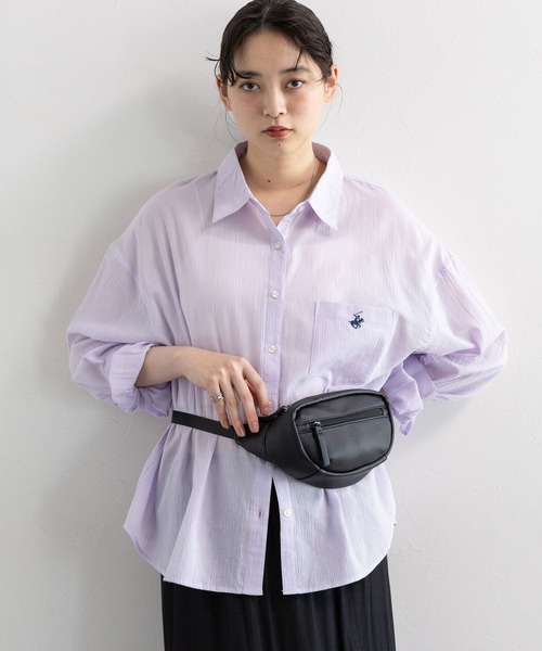 BEVERLY HILLS POLO CLUB（ビバリーヒルズポロクラブ）の「BEVERLY HILLS POLO CLUB/楊柳シアールーズシャツ（シャツ/ブラウス・レディース・ラベンダー/ピンク/グリーン/ホワイト・SMALL/MEDIUM）」の15枚目の写真