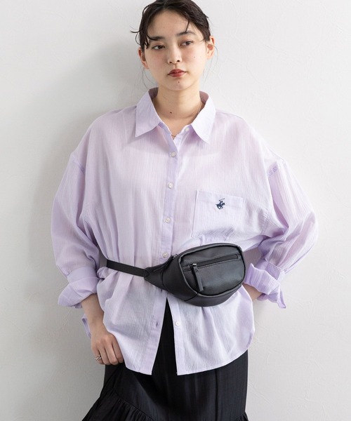 BEVERLY HILLS POLO CLUB（ビバリーヒルズポロクラブ）の「BEVERLY HILLS POLO CLUB/楊柳シアールーズシャツ（シャツ/ブラウス・レディース・ラベンダー/ピンク/グリーン/ホワイト・SMALL/MEDIUM）」の16枚目の写真