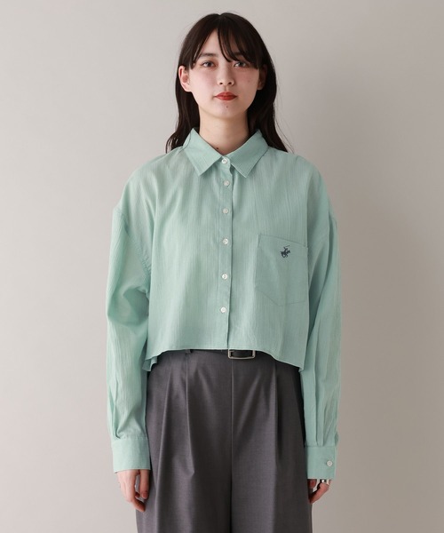 BEVERLY HILLS POLO CLUB（ビバリーヒルズポロクラブ）の「BEVERLY HILLS POLO CLUB/楊柳シアールーズシャツ（シャツ/ブラウス・レディース・ラベンダー/ピンク/グリーン/ホワイト・SMALL/MEDIUM）」の17枚目の写真