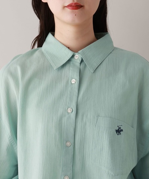 BEVERLY HILLS POLO CLUB（ビバリーヒルズポロクラブ）の「BEVERLY HILLS POLO CLUB/楊柳シアールーズシャツ（シャツ/ブラウス・レディース・ラベンダー/ピンク/グリーン/ホワイト・SMALL/MEDIUM）」の22枚目の写真