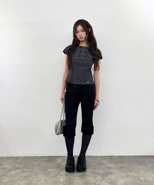 Miseki SEOUL(ミセキソウル)の「Twill baguette bag DUST GREY(ショルダーバッグ・レディース・その他・OS)」の14枚目の写真