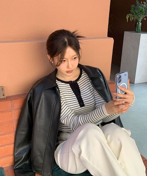 MIND BRIDGE WOMEN（マインドブリッジウーマン）の「[W]ワイドエクリュバンディングデニムパンツ（デニムパンツ・レディース・アイボリー・55/77/66）」の16枚目の写真
