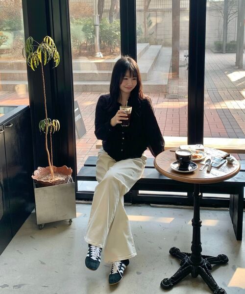 MIND BRIDGE WOMEN（マインドブリッジウーマン）の「[W]ワイドエクリュバンディングデニムパンツ（デニムパンツ・レディース・アイボリー・55/77/66）」の19枚目の写真