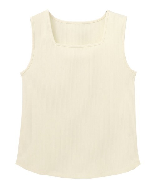 Pierrot（ピエロ）の「【TVスタイリスト りささんコラボアイテム】スクエアネック多機能リブタンクトップ（タンクトップ・レディース・杢グレー/モカ/キナリ・S/L/M）」の8枚目の写真