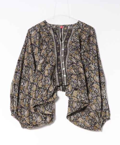 チャイハネ（チャイハネ）の「【チャイハネ】バサンタトップス（シャツ/ブラウス・レディース・ブラック/ネイビー/ホワイト・FREE）」の2枚目の写真