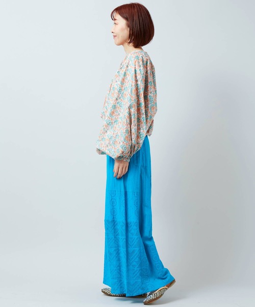 チャイハネ（チャイハネ）の「【チャイハネ】バサンタトップス（シャツ/ブラウス・レディース・ブラック/ネイビー/ホワイト・FREE）」の6枚目の写真