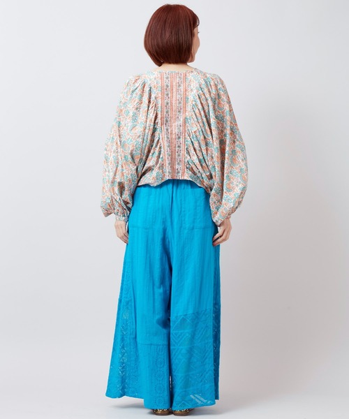 チャイハネ（チャイハネ）の「【チャイハネ】バサンタトップス（シャツ/ブラウス・レディース・ブラック/ネイビー/ホワイト・FREE）」の5枚目の写真