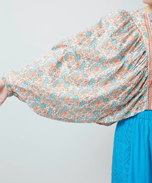 チャイハネ（チャイハネ）の「【チャイハネ】バサンタトップス（シャツ/ブラウス・レディース・ブラック/ネイビー/ホワイト・FREE）」の9枚目の写真