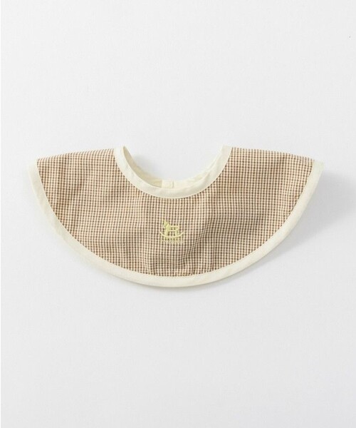 BRANSHES（ブランシェス）の「【ベビー】チェック柄まあるいスタイ（スタイ/よだれかけ・キッズ・ブルー/ブラウン・FREE）」の2枚目の写真