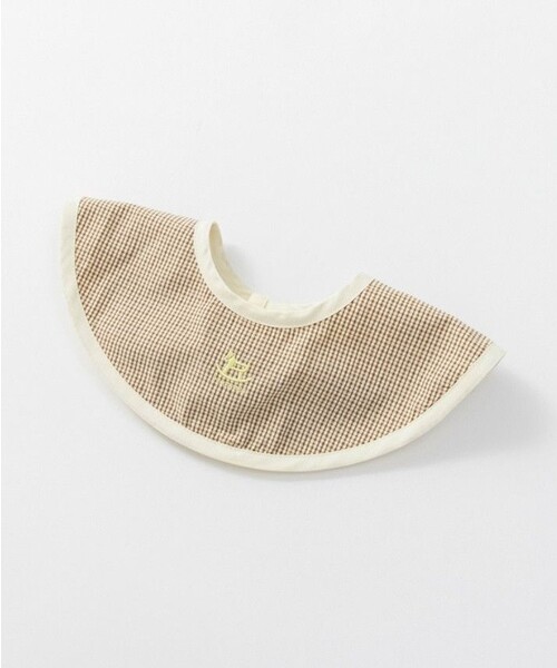 BRANSHES（ブランシェス）の「【ベビー】チェック柄まあるいスタイ（スタイ/よだれかけ・キッズ・ブルー/ブラウン・FREE）」の9枚目の写真