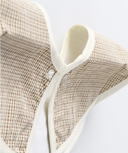 BRANSHES（ブランシェス）の「【ベビー】チェック柄まあるいスタイ（スタイ/よだれかけ・キッズ・ブルー/ブラウン・FREE）」の11枚目の写真