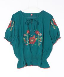 チャイハネ | 【チャイハネ】花刺繍クロスステッチトップス(その他トップス)