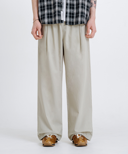 LEMAIN SECOND（リメインセカンド）の「リネンライクバンディングワイドパンツ[ライトベージュ]（スラックス・レディース・その他・SMALL/MEDIUM/LARGE/X-LARGE）」の6枚目の写真