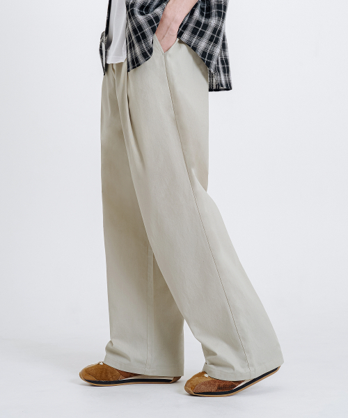LEMAIN SECOND（リメインセカンド）の「リネンライクバンディングワイドパンツ[ライトベージュ]（スラックス・レディース・その他・SMALL/MEDIUM/LARGE/X-LARGE）」の7枚目の写真