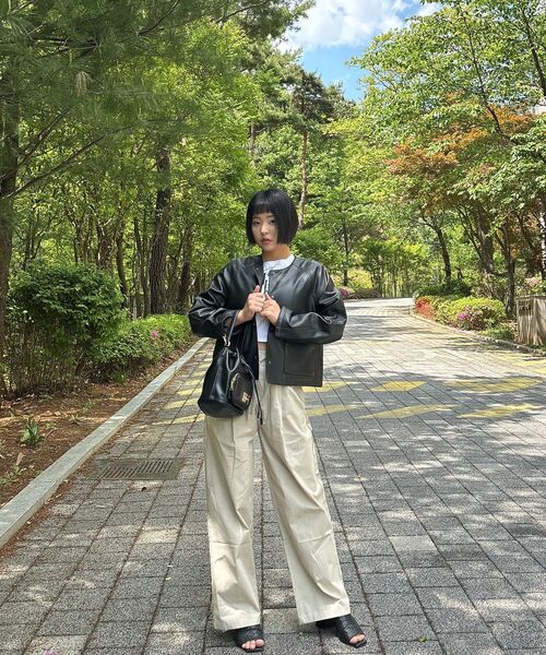 LEMAIN SECOND（リメインセカンド）の「リネンライクバンディングワイドパンツ[ライトベージュ]（スラックス・レディース・その他・SMALL/MEDIUM/LARGE/X-LARGE）」の19枚目の写真