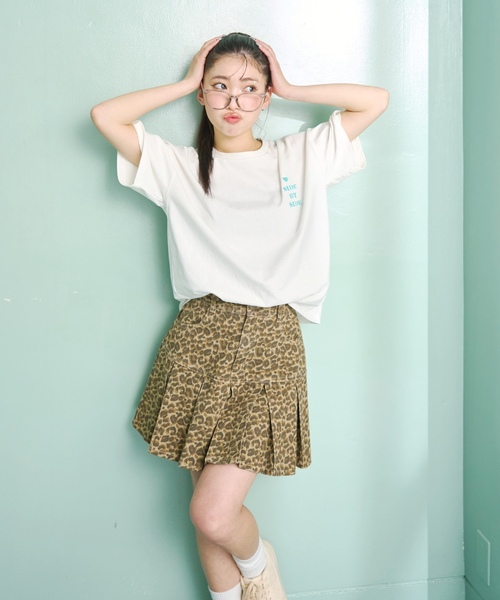 LOVETOXIC(ラブトキシック)の「【秒かわトップス】【GOODPRICE】【LTXC/綿100%】発泡バックハートロゴ半袖T(Tシャツ/カットソー・キッズ・イエロー/ネイビー/サックスブルー/オフホワイト・130cm/L:160cm/M:150cm/S:140cm)」の7枚目の写真