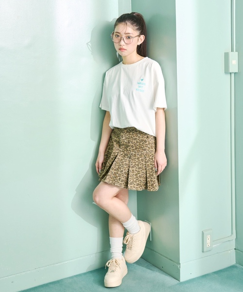 LOVETOXIC(ラブトキシック)の「【秒かわトップス】【GOODPRICE】【LTXC/綿100%】発泡バックハートロゴ半袖T(Tシャツ/カットソー・キッズ・イエロー/ネイビー/サックスブルー/オフホワイト・130cm/L:160cm/M:150cm/S:140cm)」の8枚目の写真