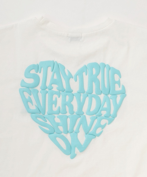 LOVETOXIC(ラブトキシック)の「【秒かわトップス】【GOODPRICE】【LTXC/綿100%】発泡バックハートロゴ半袖T(Tシャツ/カットソー・キッズ・イエロー/ネイビー/サックスブルー/オフホワイト・130cm/L:160cm/M:150cm/S:140cm)」の20枚目の写真