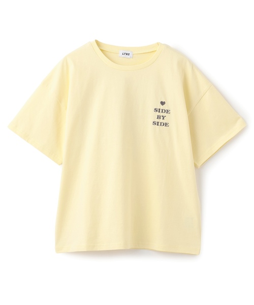 LOVETOXIC(ラブトキシック)の「【秒かわトップス】【GOODPRICE】【LTXC/綿100%】発泡バックハートロゴ半袖T(Tシャツ/カットソー・キッズ・イエロー/ネイビー/サックスブルー/オフホワイト・130cm/L:160cm/M:150cm/S:140cm)」の21枚目の写真