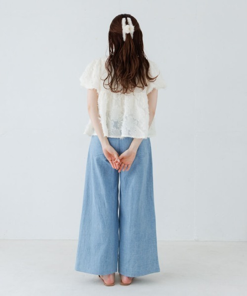 flower(フラワー)の「フリンジパフブラウス(シャツ/ブラウス・レディース・アイボリー/ピンク・FREE)」の17枚目の写真