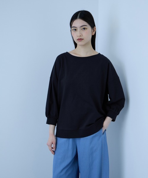 VICKY(ビッキー)の「【着回し抜群】マルチネックスウェット(Tシャツ/カットソー・レディース・ブルー/オフホワイト/イエロー/ネイビー/チャコールグレー・M)」の3枚目の写真