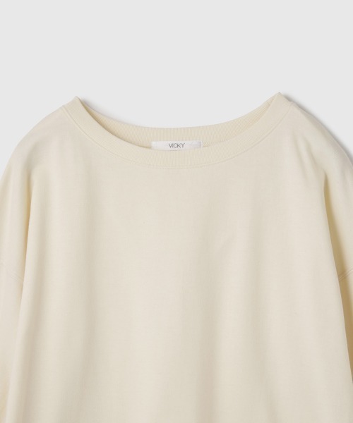 VICKY(ビッキー)の「【着回し抜群】マルチネックスウェット(Tシャツ/カットソー・レディース・ブルー/オフホワイト/イエロー/ネイビー/チャコールグレー・M)」の8枚目の写真