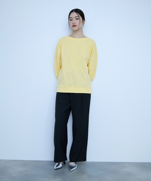 VICKY(ビッキー)の「【着回し抜群】マルチネックスウェット(Tシャツ/カットソー・レディース・ブルー/オフホワイト/イエロー/ネイビー/チャコールグレー・M)」の21枚目の写真