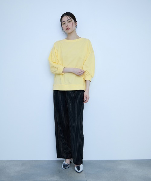 VICKY(ビッキー)の「【着回し抜群】マルチネックスウェット(Tシャツ/カットソー・レディース・ブルー/オフホワイト/イエロー/ネイビー/チャコールグレー・M)」の22枚目の写真