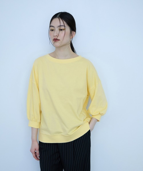 VICKY(ビッキー)の「【着回し抜群】マルチネックスウェット(Tシャツ/カットソー・レディース・ブルー/オフホワイト/イエロー/ネイビー/チャコールグレー・M)」の20枚目の写真