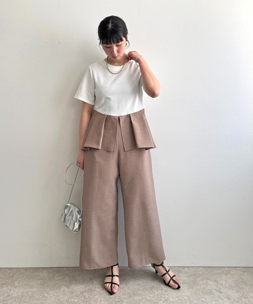 LHELBIE(レルビエ)の「ドッキングオールインワン(つなぎ/オールインワン・レディース・グレイッシュベージュ/グレー/ブラック・M)」の21枚目の写真