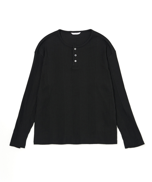 JUAN HOMME（ジュアンオム）の「ヘンリーネックロングスリーブTシャツ（ブラック）（Tシャツ/カットソー・メンズ・ブラック・SMALL/MEDIUM/LARGE）」の16枚目の写真