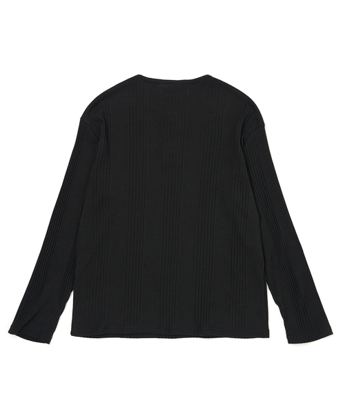 JUAN HOMME（ジュアンオム）の「ヘンリーネックロングスリーブTシャツ（ブラック）（Tシャツ/カットソー・メンズ・ブラック・SMALL/MEDIUM/LARGE）」の15枚目の写真