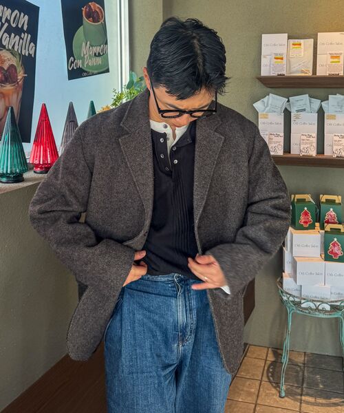 JUAN HOMME（ジュアンオム）の「ヘンリーネックロングスリーブTシャツ（ブラック）（Tシャツ/カットソー・メンズ・ブラック・SMALL/MEDIUM/LARGE）」の20枚目の写真