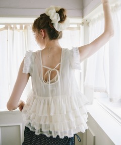 Mesh Frill Camisole（キャミソール）｜anuke（アンヌーク）の