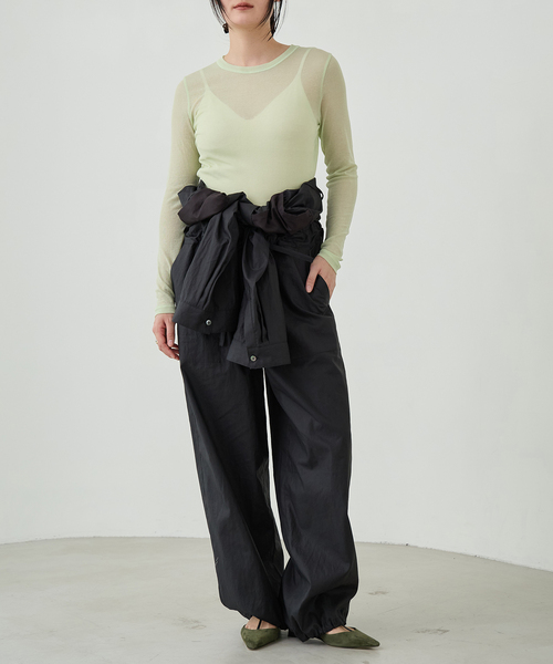 IENA LA BOUCLE（イエナラブークル）の「IENA LA BOUCLE オーガニックコットンタイプライターオールインワン（つなぎ/オールインワン・レディース・バーガンディー/ブラック・38/36）」の18枚目の写真