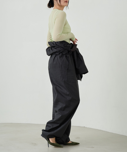 IENA LA BOUCLE（イエナラブークル）の「IENA LA BOUCLE オーガニックコットンタイプライターオールインワン（つなぎ/オールインワン・レディース・バーガンディー/ブラック・38/36）」の19枚目の写真