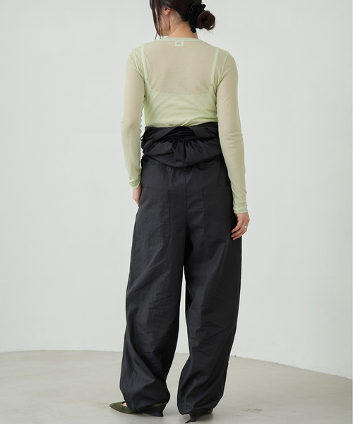 IENA LA BOUCLE(イエナラブークル)の「IENA LA BOUCLE オーガニックコットンタイプライターオールインワン(つなぎ/オールインワン・レディース・バーガンディー/ブラック・38/36)」の16枚目の写真