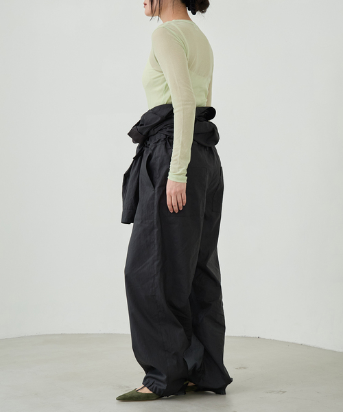 IENA LA BOUCLE(イエナラブークル)の「IENA LA BOUCLE オーガニックコットンタイプライターオールインワン(つなぎ/オールインワン・レディース・バーガンディー/ブラック・38/36)」の17枚目の写真