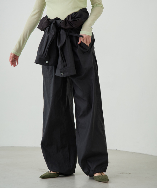 IENA LA BOUCLE(イエナラブークル)の「IENA LA BOUCLE オーガニックコットンタイプライターオールインワン(つなぎ/オールインワン・レディース・バーガンディー/ブラック・38/36)」の18枚目の写真