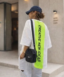 韓国ファッション CREATIVEドッキング配色コットン×ナイロン半袖Tシャツ