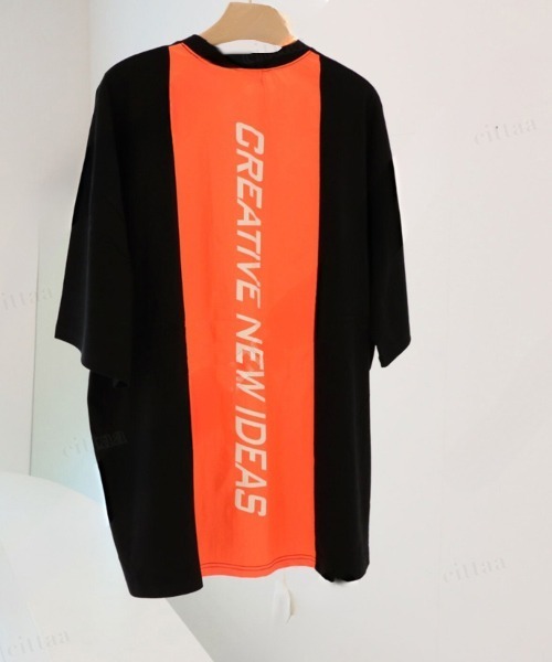 Dalfwin(ダールフィン)の「韓国ファッション CREATIVEドッキング配色コットン×ナイロン半袖Tシャツ(Tシャツ/カットソー・レディース・ホワイト/ブラック/グレー・FREE)」の16枚目の写真