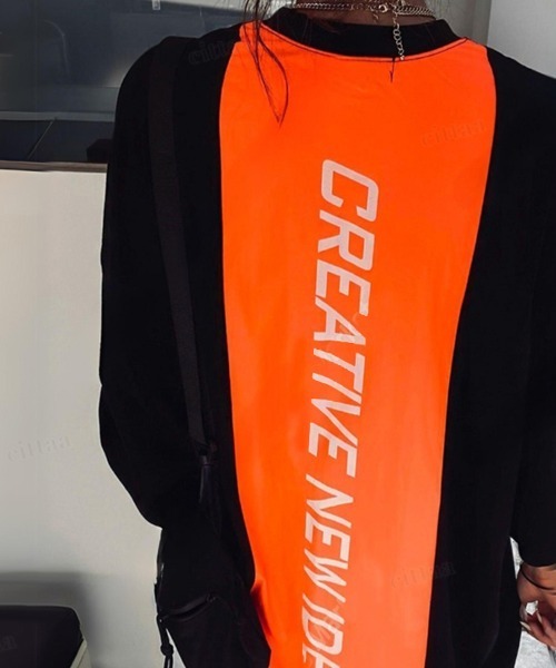 Dalfwin(ダールフィン)の「韓国ファッション CREATIVEドッキング配色コットン×ナイロン半袖Tシャツ(Tシャツ/カットソー・レディース・ホワイト/ブラック/グレー・FREE)」の12枚目の写真
