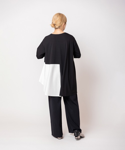 OSMOSIS(オズモーシス)の「配色ラインニットパンツ(その他パンツ・レディース・チャコール/ライトグレー/ブラック・ONE SIZE)」の18枚目の写真