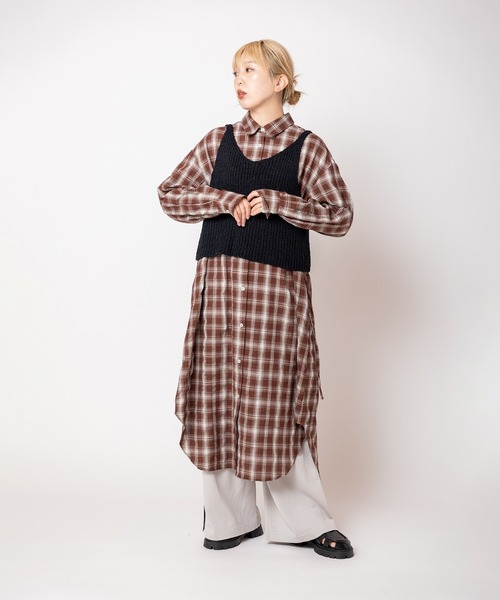 OSMOSIS(オズモーシス)の「配色ラインニットパンツ(その他パンツ・レディース・チャコール/ライトグレー/ブラック・ONE SIZE)」の21枚目の写真