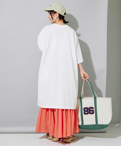FREAK'S STORE(フリークスストア)の「限定展開 <接触冷感・吸水速乾・UVカット・抗菌・防臭>STORATECH(ストラテック) ビッグ Tシャツ 半袖 ミニワンピース(ワンピース・レディース・ブラック/オフホワイト/その他13/ブラウン/ネイビー/ベージュ・フリ-)」の13枚目の写真