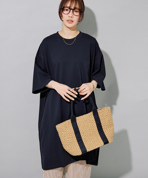FREAK'S STORE(フリークスストア)の「限定展開 <接触冷感・吸水速乾・UVカット・抗菌・防臭>STORATECH(ストラテック) ビッグ Tシャツ 半袖 ミニワンピース(ワンピース・レディース・ブラック/オフホワイト/その他13/ブラウン/ネイビー/ベージュ・フリ-)」の13枚目の写真