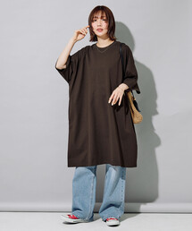 限定展開 <接触冷感・吸水速乾・UVカット・抗菌・防臭>STORATECH(ストラテック) ビッグ Tシャツ 半袖 ミニワンピース